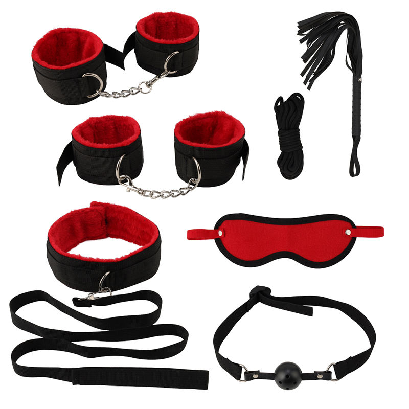Набор БДСМ LoveToy Deluxe Bondage Kit с плеткой 3 предмета, черный SM1004 - LoveToy (Китай) - BDSM наборы - Купить