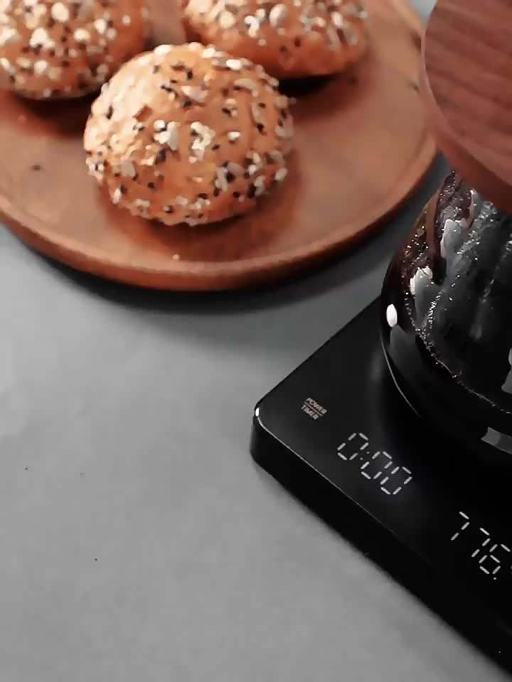 Top Sale Black Mini Kitchen Digital Coffee Scale with Timer