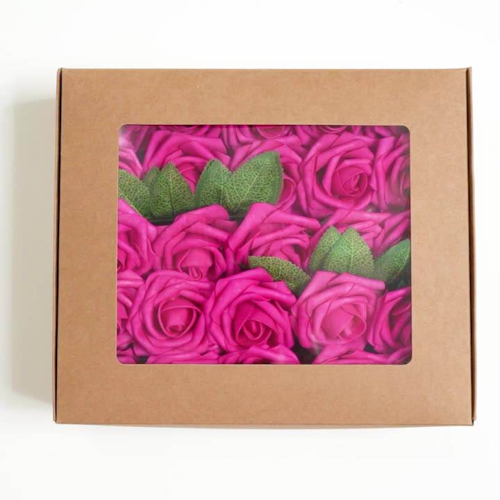 High Quality 3 inch  Artificial Foam Roses Flower Gift Box for Wedding Decoration Flowers For Decoration Wedding Artificial