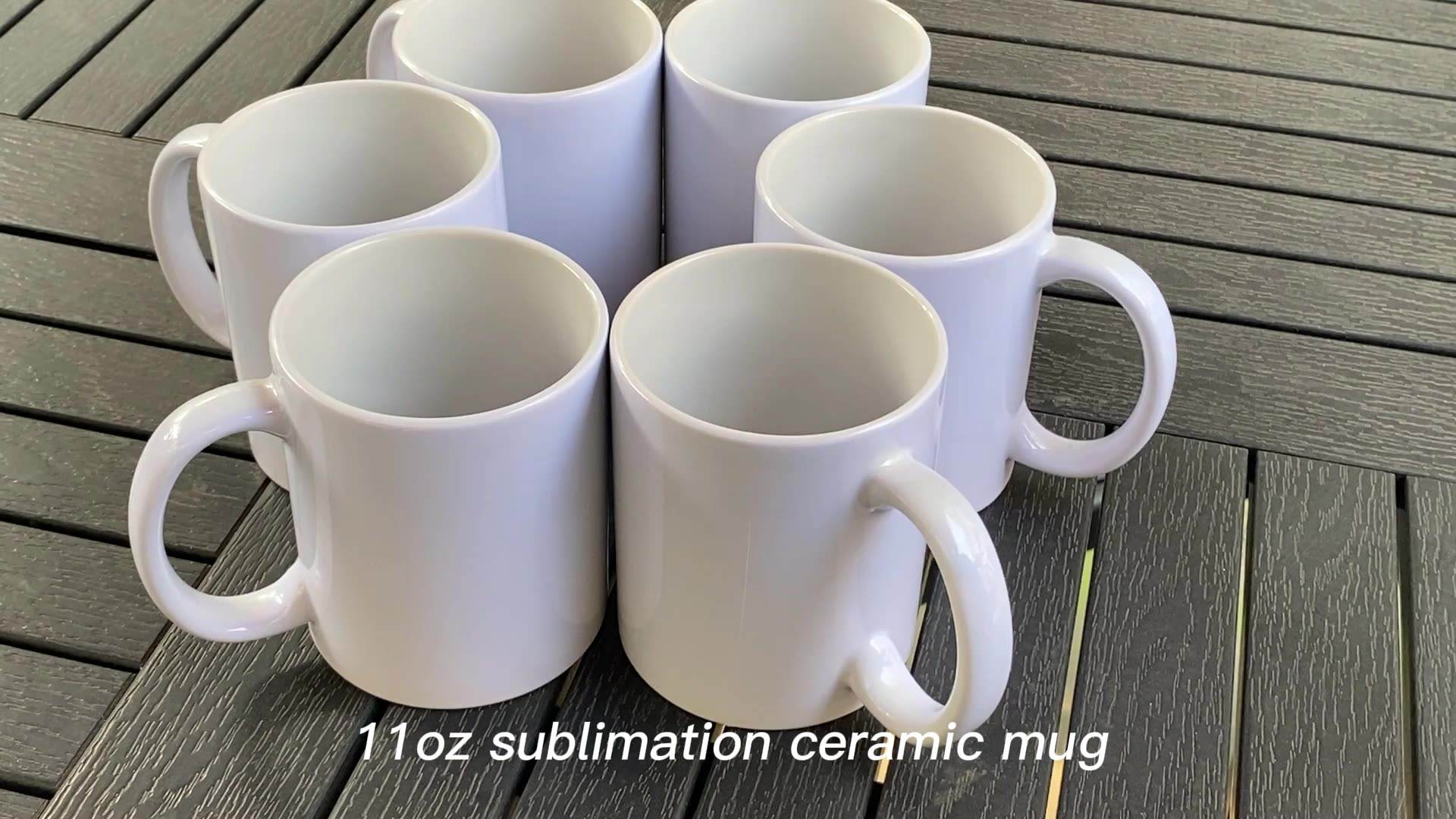 11oz Sublimation Mugs Blank White Coated Custom Ceramic Mugs Coffee Cups Cocoa Milk Tea Mug DIY GiftsPopular