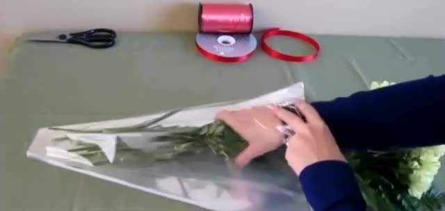 Custom Flower Packaging Bag Transparent Plastic Single Bag Carnation Rose Floral Flower Bouquet Wrapping Bags