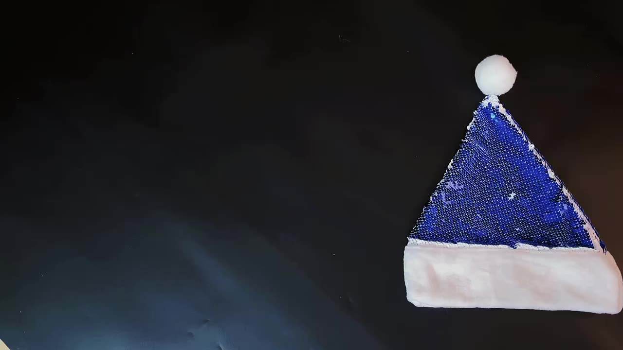 Sublimation Blank Sequin Reversible Magic Christmas Santa Hat