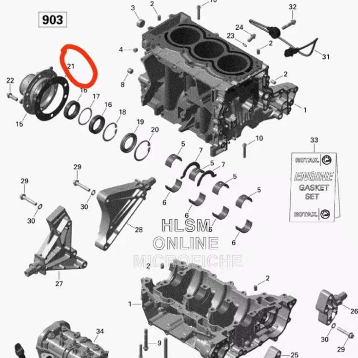 Ski-Doo Spark//GTI//GTS//MXZ//GSX 420431820 Gasket Oil Sump Seadoo