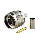 N Male Straight Crimp Type RF Connector for LMR195,LMR 200,LMR400 cable