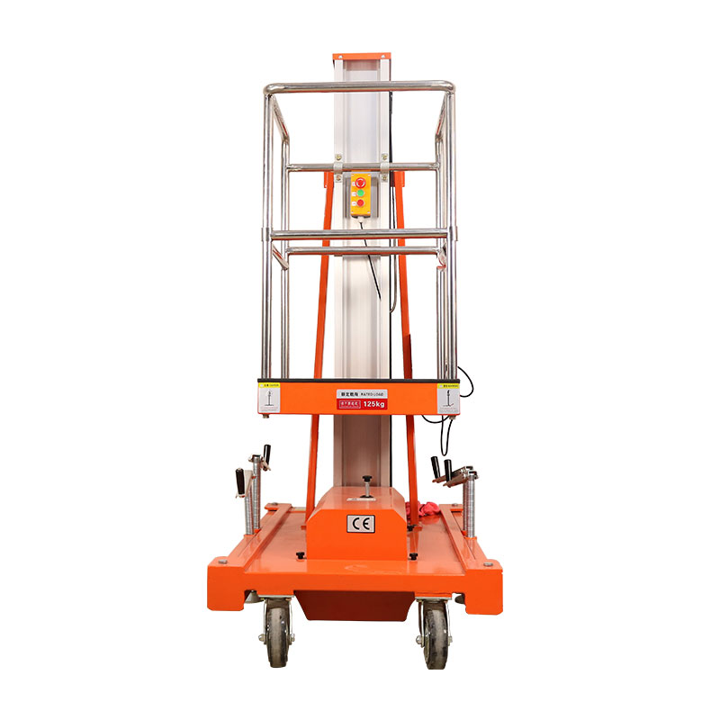 Lifting Height Double Masts Aluminum Alloy Elevating Aerial Work Platform