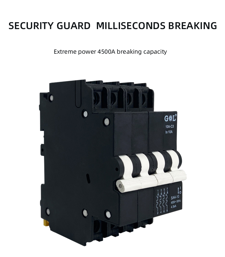 mini 4.5Ka 400V vacuum ature air 63a mcb electrical electronic miniature dc circuit breaker price