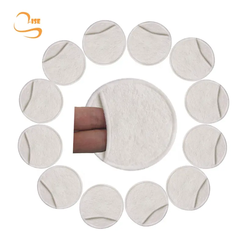Organic Cotton Soft Facial Cloth Face Cleansing Pads Pocket Makeup Remover Pads Reusable Bamboo