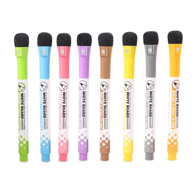 Custom Muti-Color Dry Erase White board Marker Set With Magnet And Eraser