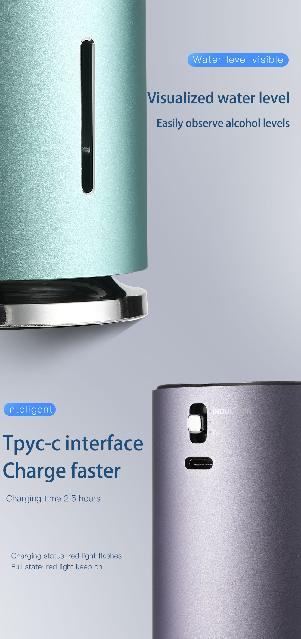 WYWD New Design Professional Smart Spray Sterilizer With Timing Function Cosmetics Living Room And Kitchen Disinfection