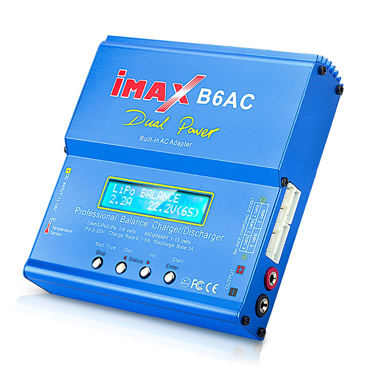 IMAX B6 AC 80W B6AC Charger Dual Power Professional Balance Discharger For Li-ion Nimh Nicd 2-6S RC Lipo Battery