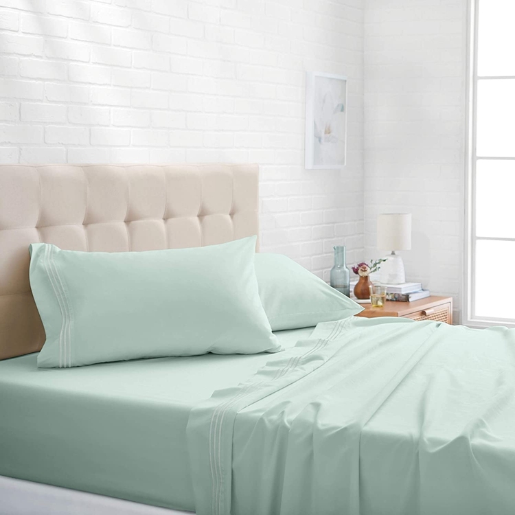 New Type Polyester Microfiber Embroidered Luxury Sheets Bed Set Bedding On Sale