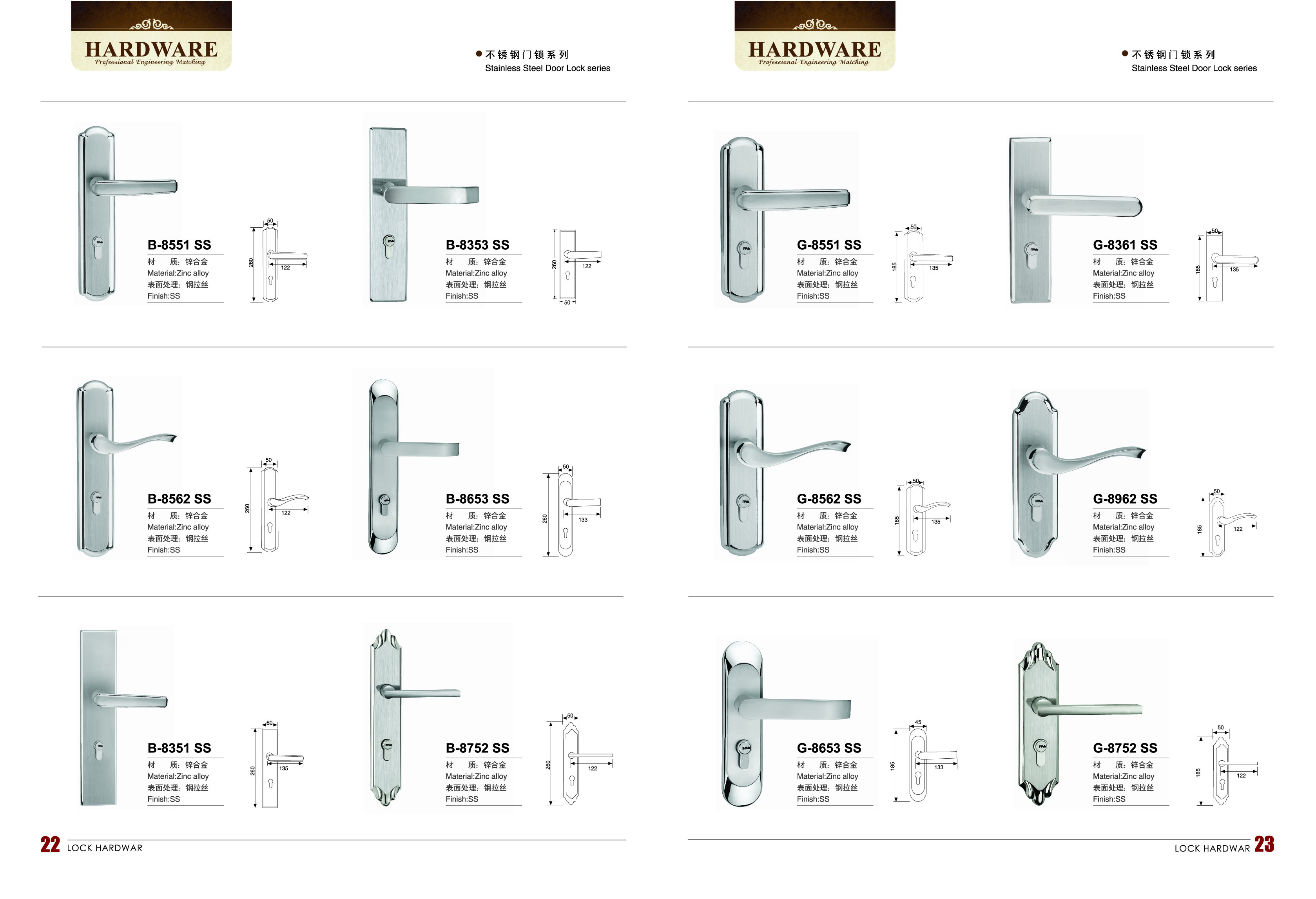 suppliers panel door lock with key Aluminum housing stainless steel insert hotel residential panel lock handle lock