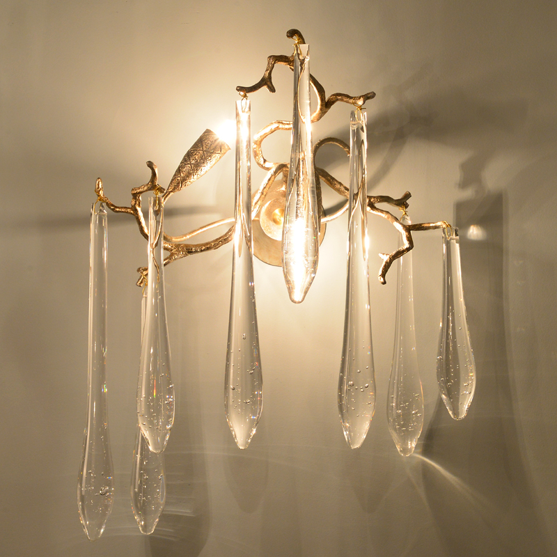 European creative led bronze Marble antique wall lamp chandelier indoor lighting bedroom hanging bedside reading lamps