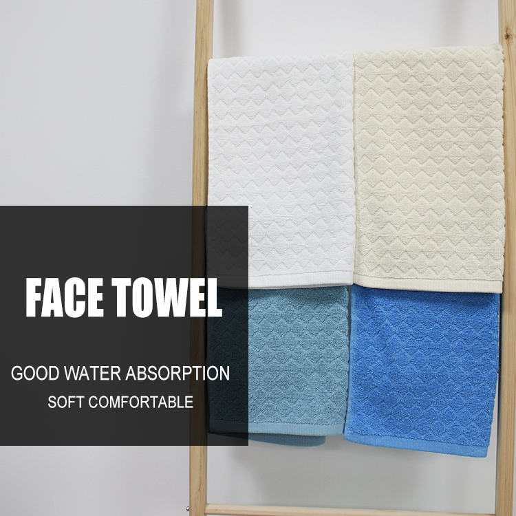 Morden Luxury Super Markets High Quality Custom Logo 100% Organic Cotton Rhombus Face Towel