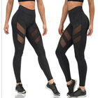 Hot sale tights woman fitness workout mesh insert yoga leggings wholesale