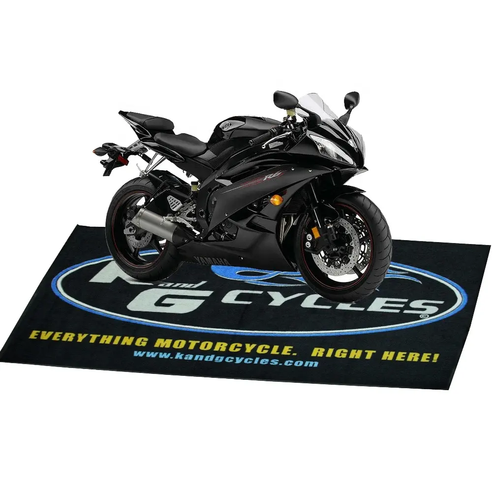 For Drag Racing Customized Rubber Backing Motorcycle Pit Mat