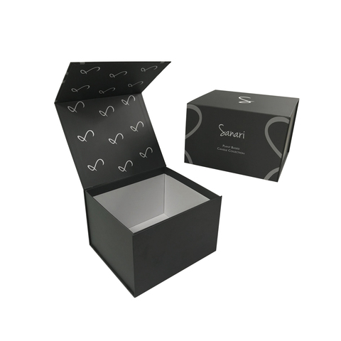luxury rigid cardboard magnetic candle box spot uv custom logo