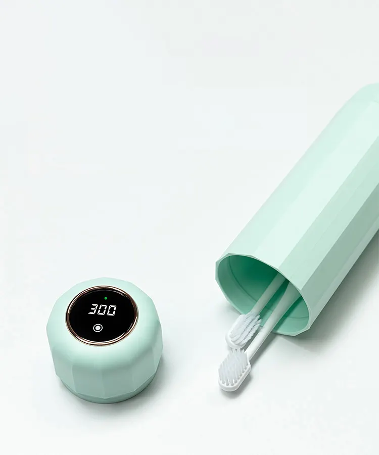 Blitzblue Portable Digital panel UVC LED toothbrush sterilizer smart sterilization electric toothbrush sanitizer holder