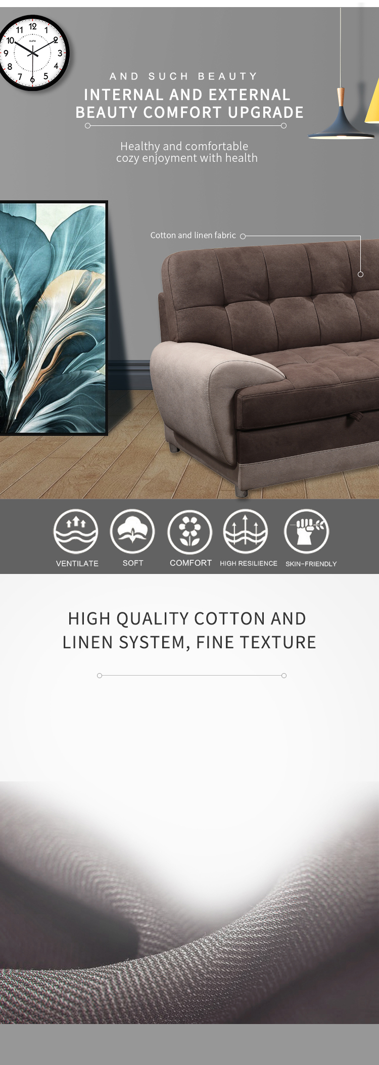 l shape sofa bed corner sofa cum bed for living room modern design sectional sofa set