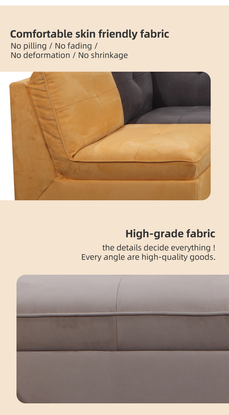 Modern design corner sofa set Soft fabric lounge furniture living room sofa