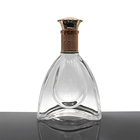 Transparent 700ml xo whiskey tequila empty glass wine bottle