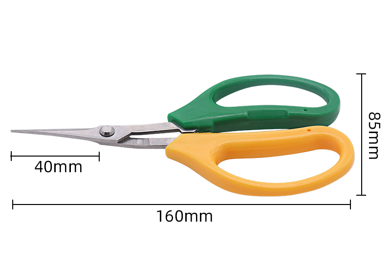 factory price non stick trimming scissors curved garden pruning shears fruit picking plant bonsai scissors