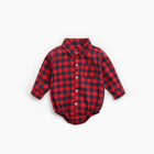 hot sale autumn plaid bubble baby romper for girl