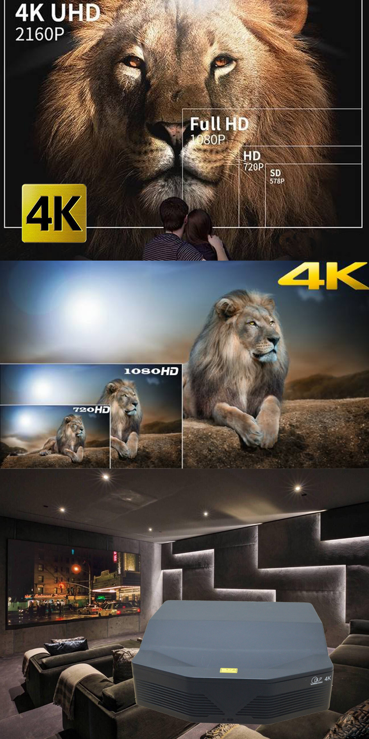 7000 ansi lumens for movie 4k cinema large venue projector 4k tv
