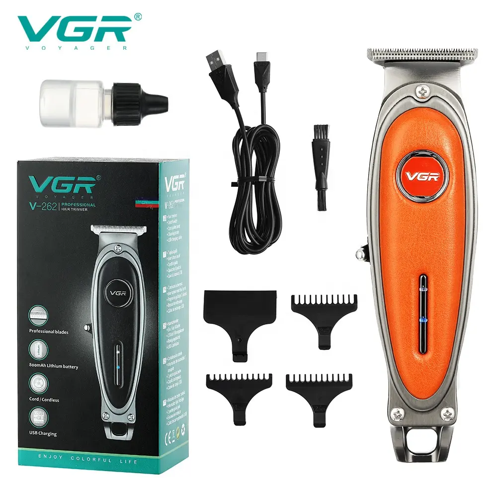 Оригинальный профессиональный перезаряжаемый триммер для волос VGR V262