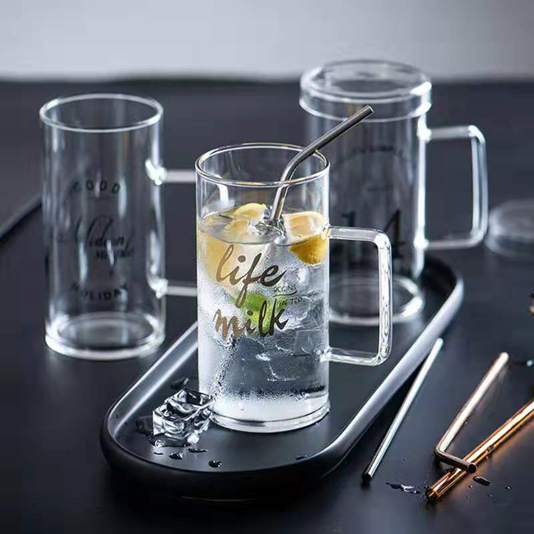 High-capacity Heat Resistant Glass Beer Cup With Handle High Borosilicate