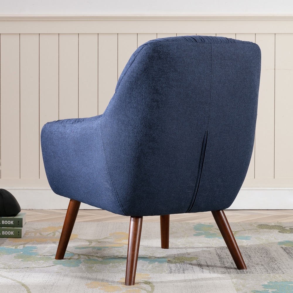 China Furniture Wholesale Price Wood Frames Armchair Modern Fabric Leisure Chair Solid Wood Legs Accent Chair Furniture