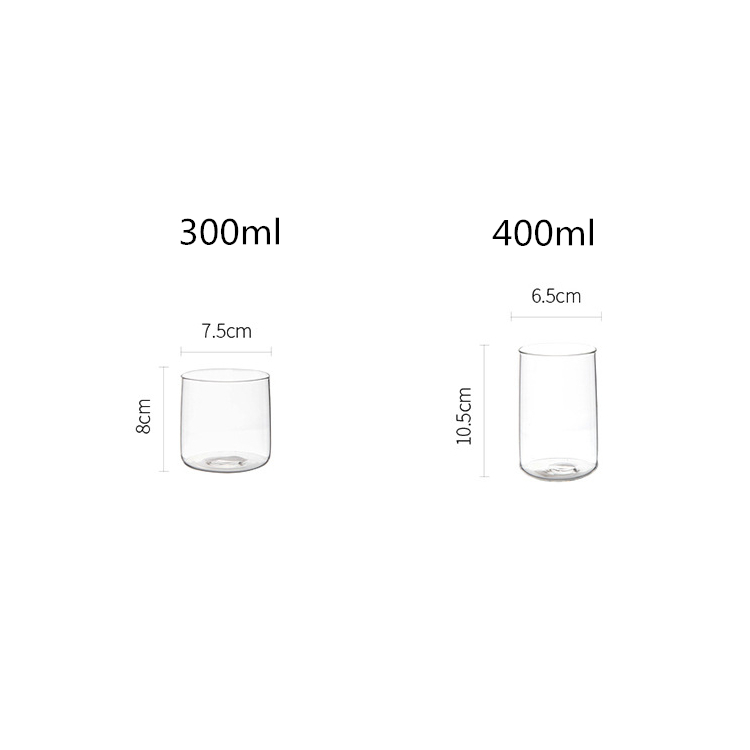 Household Clear Glass Milk Coffee Cup Heat Resistant High Borosilicate