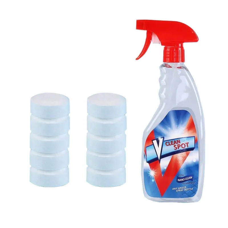 Multifunctional Effervescent Spray Cleaner Tablet Household Cleaning Car Window Glass Cleaner Washer Machine Cleaning Tools
