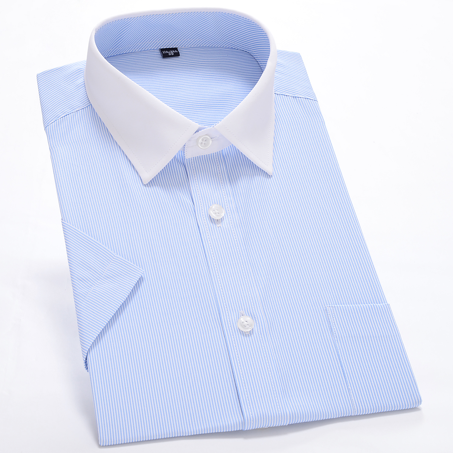 Promoción spanish, Compras online de spanish promocionales Camisa Casual Moderna de Lujo con Estilo a Rayas Azul y
