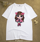 Best selling custom lol girls t shirt, lol clothes girls clothing,sequined patches patch led sound t-shirt for kids