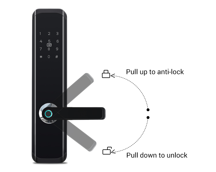 Tediton Smart Life Keyless Digital Electronic Biometric Fingerprint WiFi Tuya APP Smart Door Lock