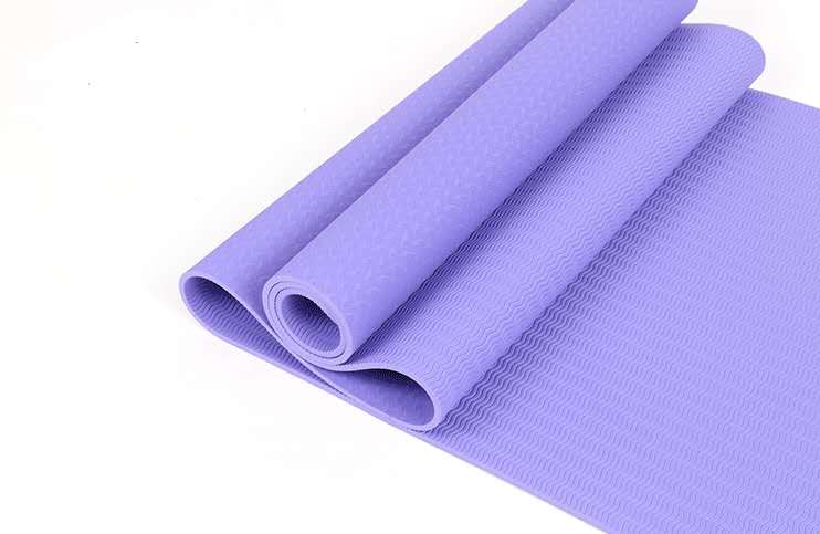 नई डिजाइन बैंगनी कस्टम टीपीई योग मैट इको फ्रेंडली 183 * 61 सेमी 4