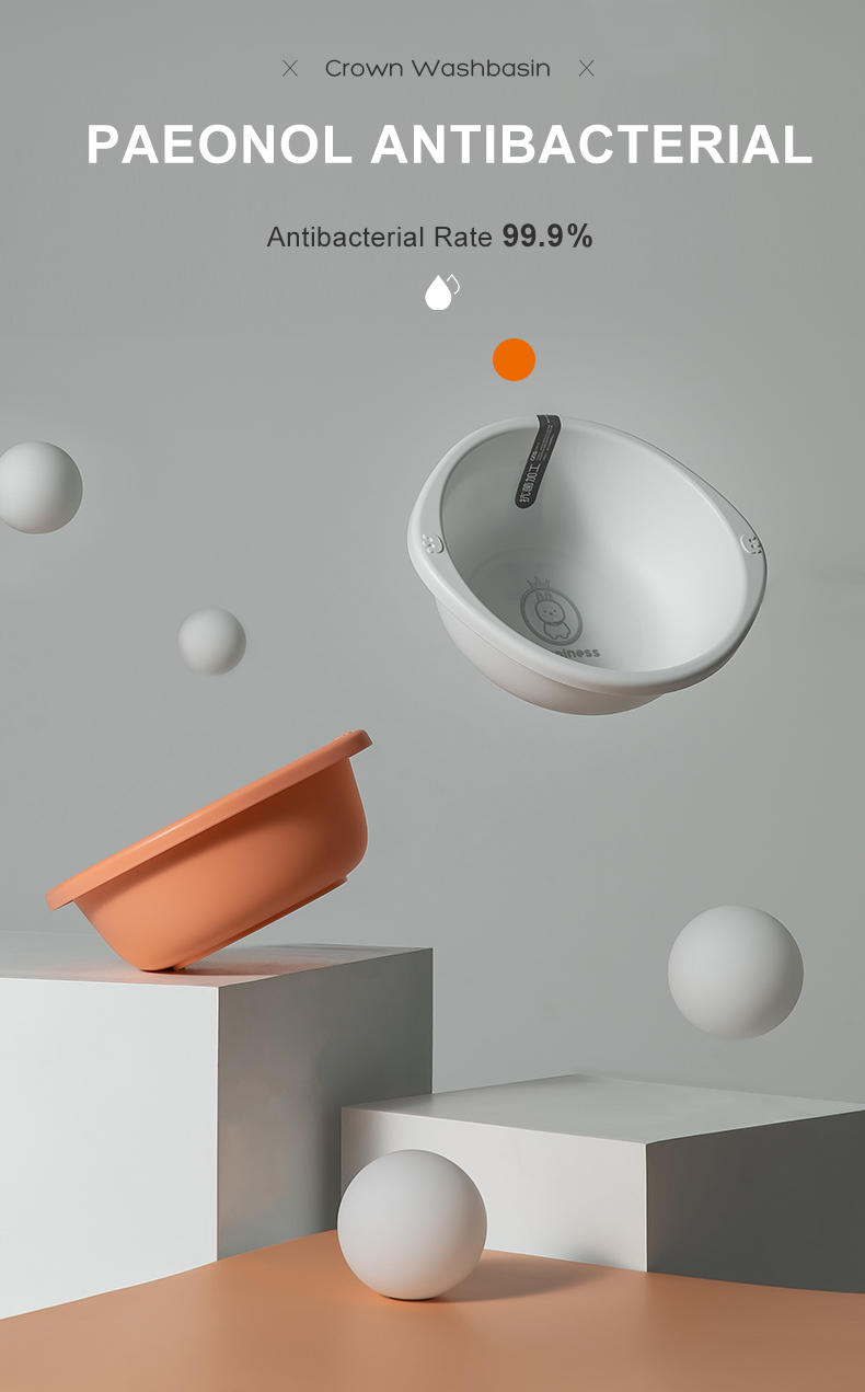 Bathroom Kitchen Cute Crown Thickened Washing Basins, Plastic Cheap Baby Washbasin