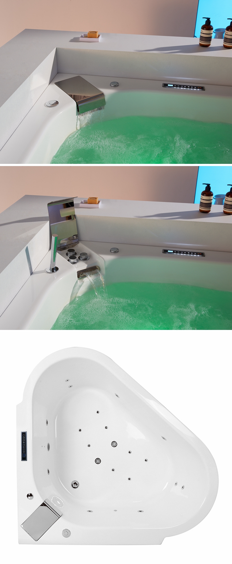 New bathtub for hotel, bubble bath,european style smart massage bathtub