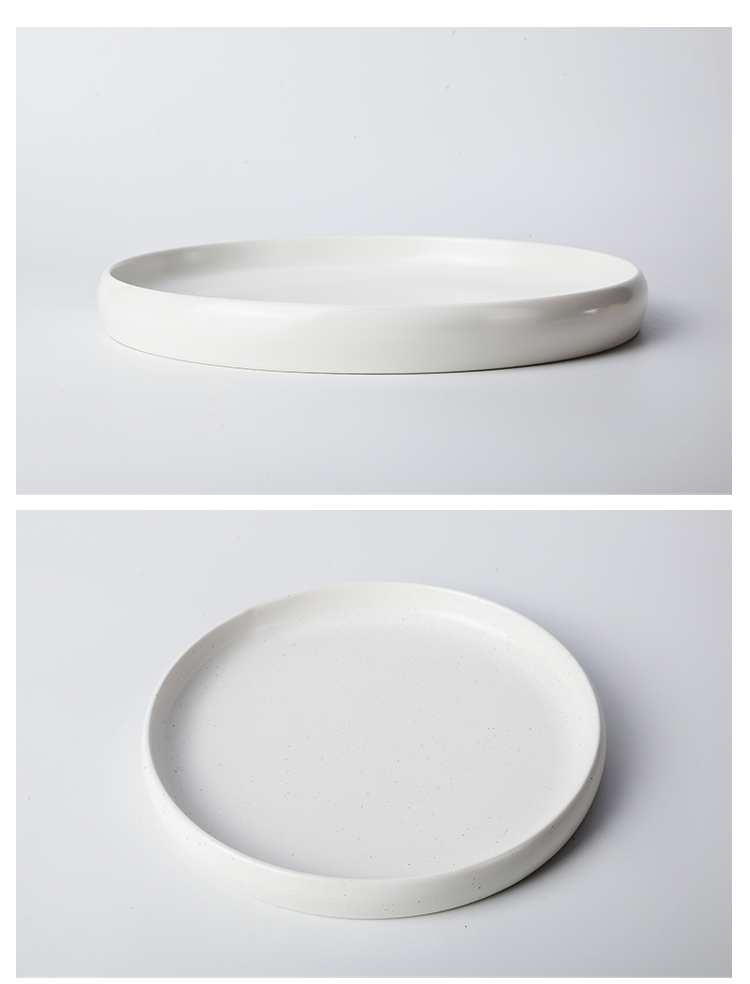 Eco-Friendly Japanese Design Food Porcelain Round Dishes Plate For Restaurants
