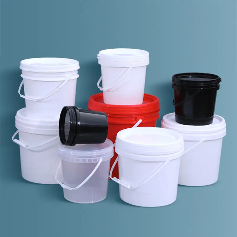 High Quality Factory 2.5 / 5 / 10 / Gallon Plastic Paint Bucket For Food Ice Cream Biscuit Oil