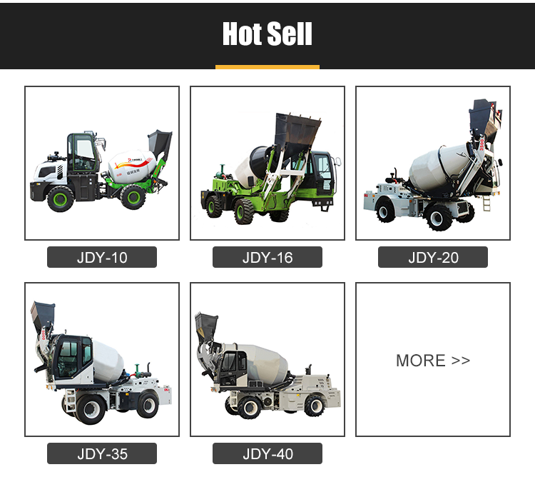 2.5m3 self loading concrete mixer truck