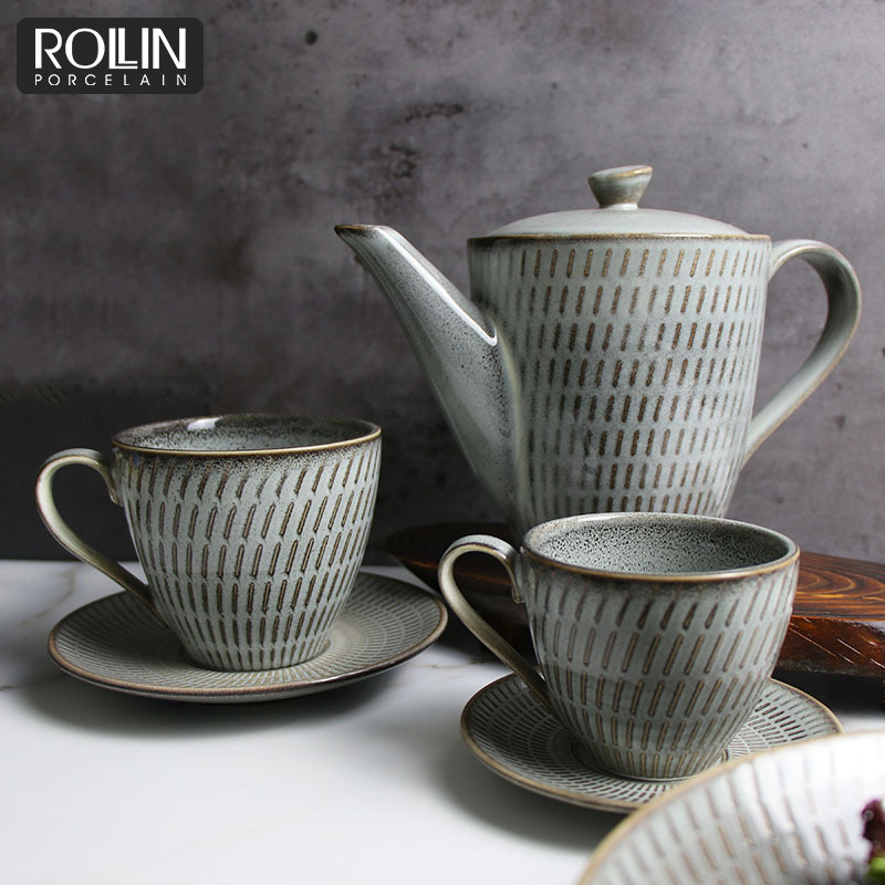 wholesale color coffee cup with saucer for hotel and restaurant