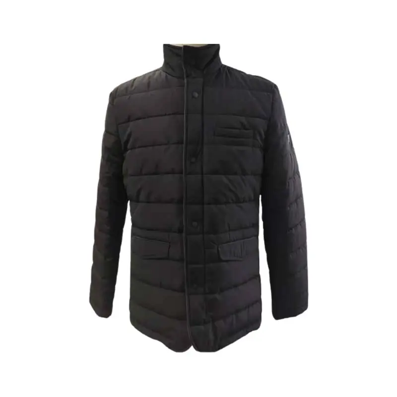 Wholesale Custom Winter Warm Brand Black Puffer Mens Coat Down Jacket