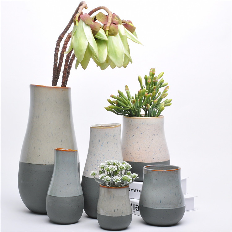 Europe modern decoration custom color wedding ceramic vases / flower vase set for home decor