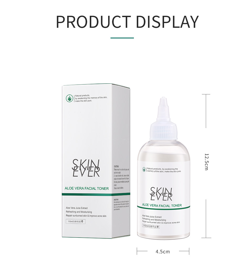 SKIN EVER Moisturizing Soothing Repairing 99% Natural Aloe Vera Body Face Toner 110ml
