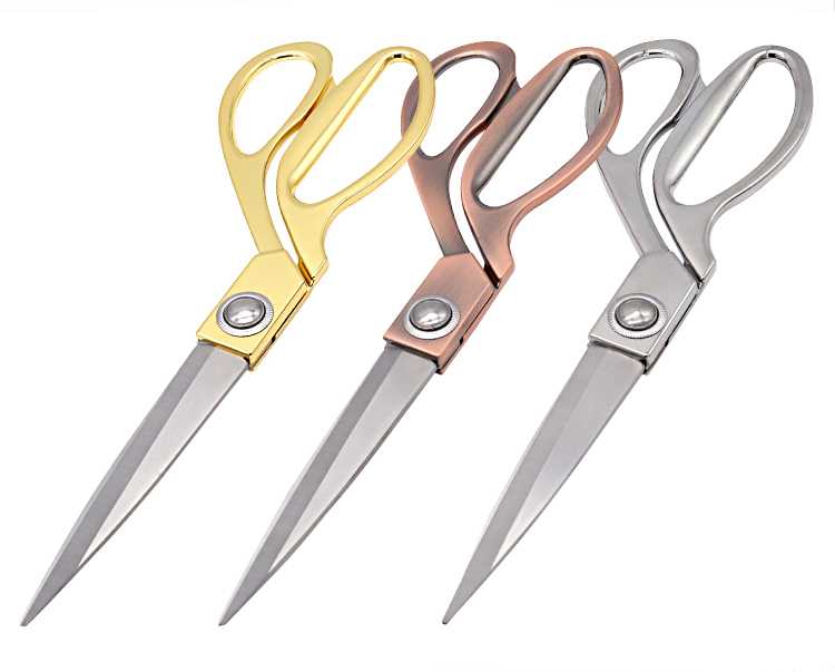 Color multi-size all stainless steel plating dressmaking cutter trimming sewing tailoring scissors