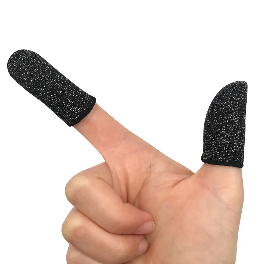 Mobile Game Touch Screen Finger Tips Fingertips Anti sweat silver fiber Finger Sleeve Cots