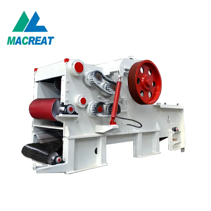MACREAT Electric Drum Wood Chipper LDBX218 Producng Industrial Wood Chips With CE For Sale