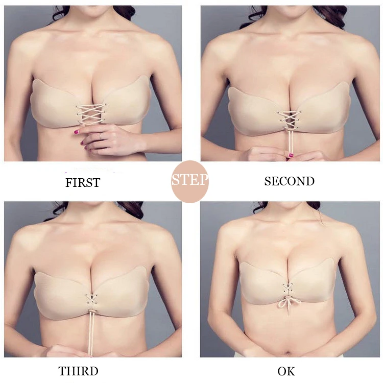 2022 Sexy Self-adhesive Invisible Silicone Bra Lifter Comfortable Soft Push Up Strapless Bra